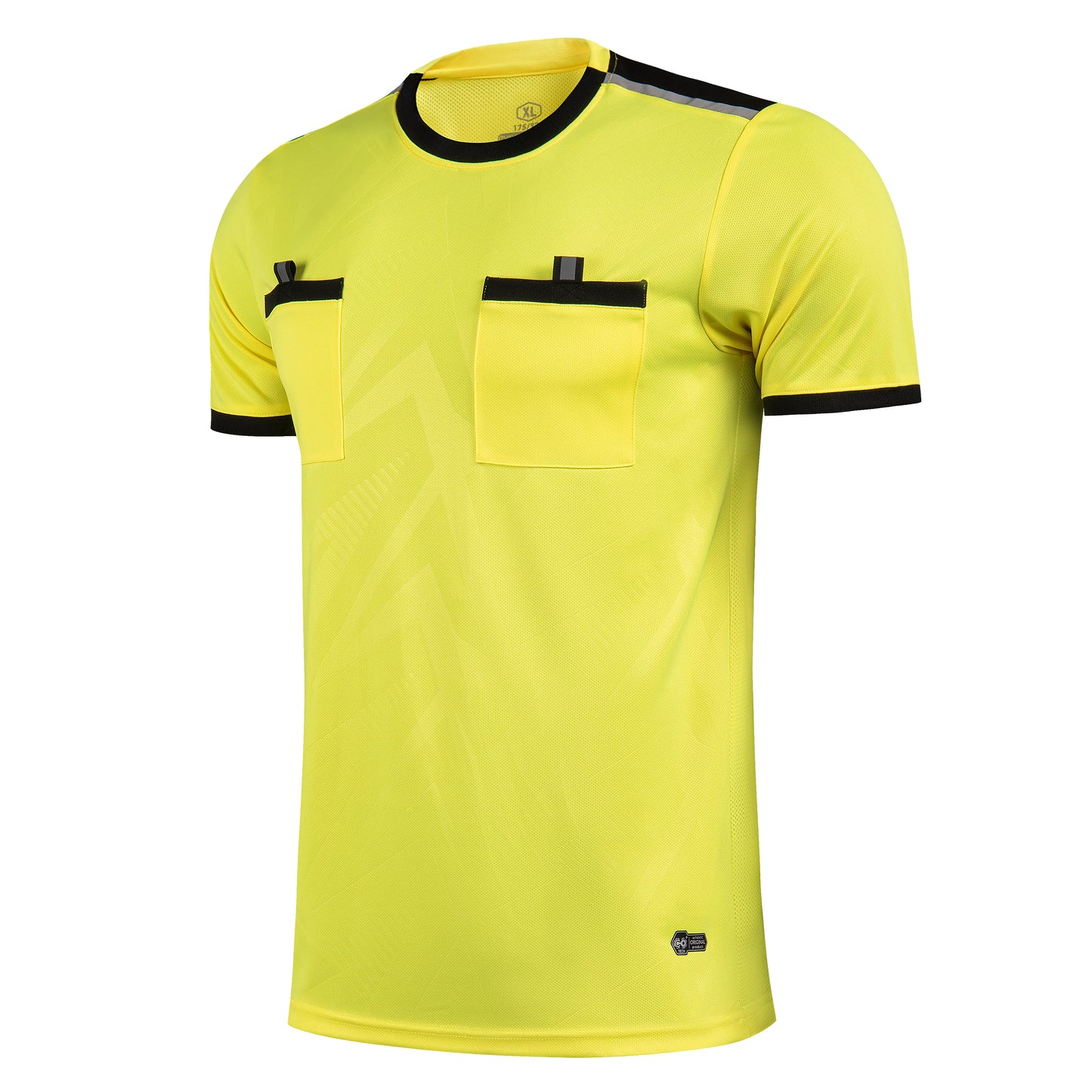 Professional Men Referee Uniforms Soccer Football Jerseys Shirts Pockets Judge Short Sleeve Team Shirt Sportswear Clothes