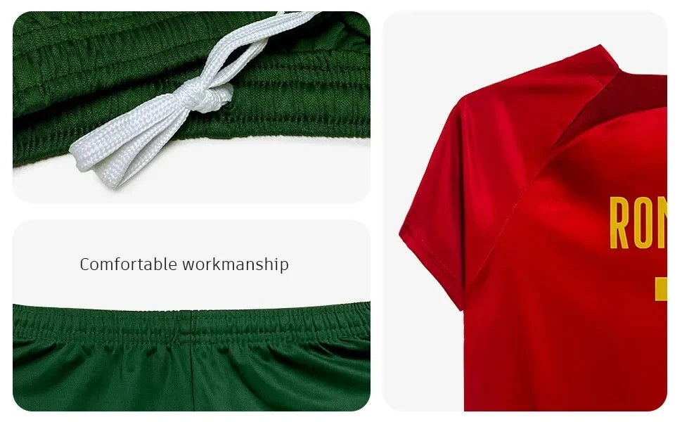2025 Soccer Jerseys Kids 7 Football Sports Fan for Boys Girls Youth Soccer Shirts and Shorts Stockings Set for 4-14 Years