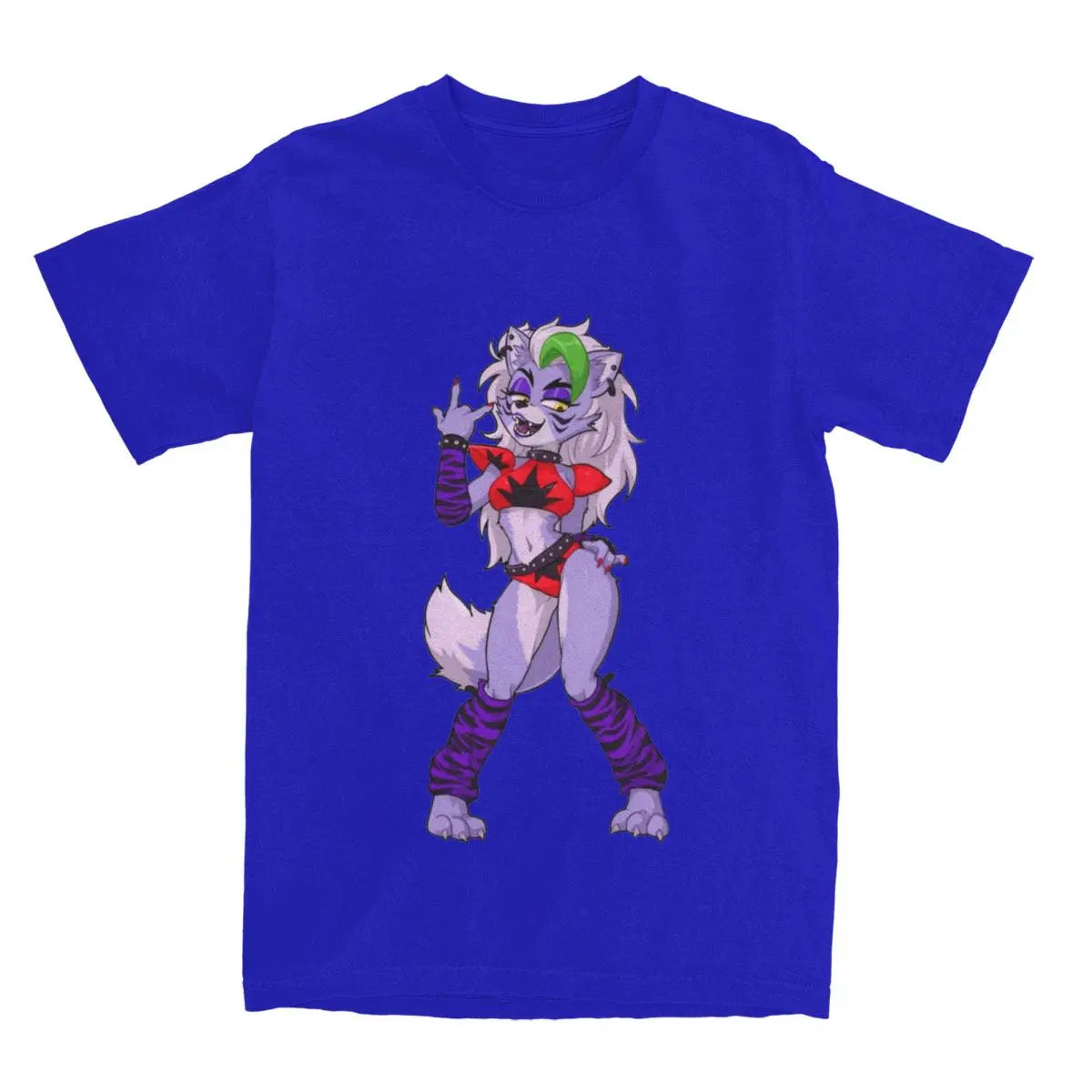 FNAF Roxanne Wolf T-Shirt for Men Women Funny Cotton Tee Shirt Crew Neck Short Sleeve T Shirts Plus Size Tops