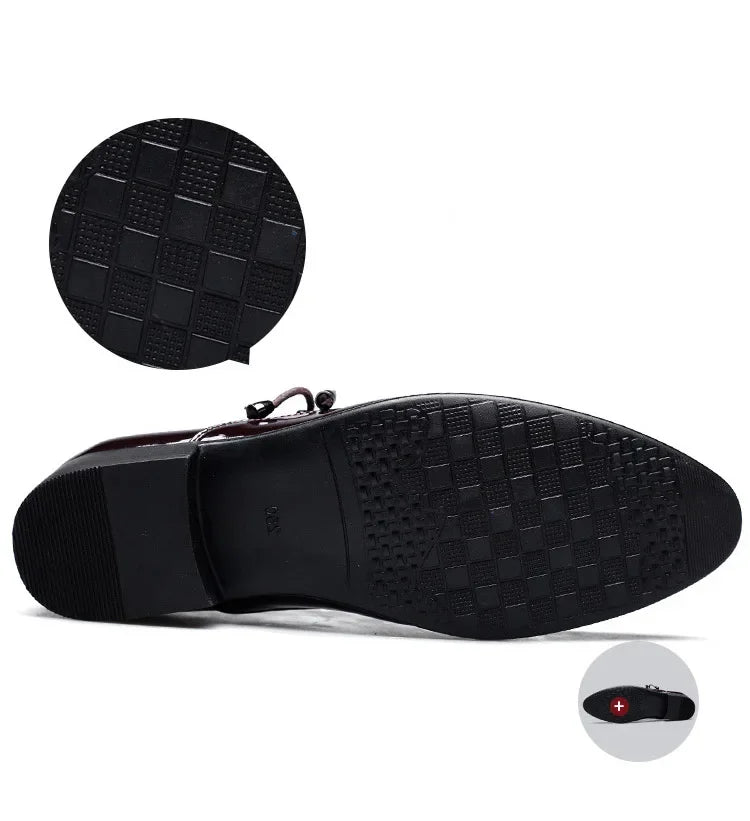 Shoes Men Leather Shoes Business Dress Shoes All-Match Casual Shock-Absorbing Footwear Wear-Resistant Plus Size Chaussure Homme