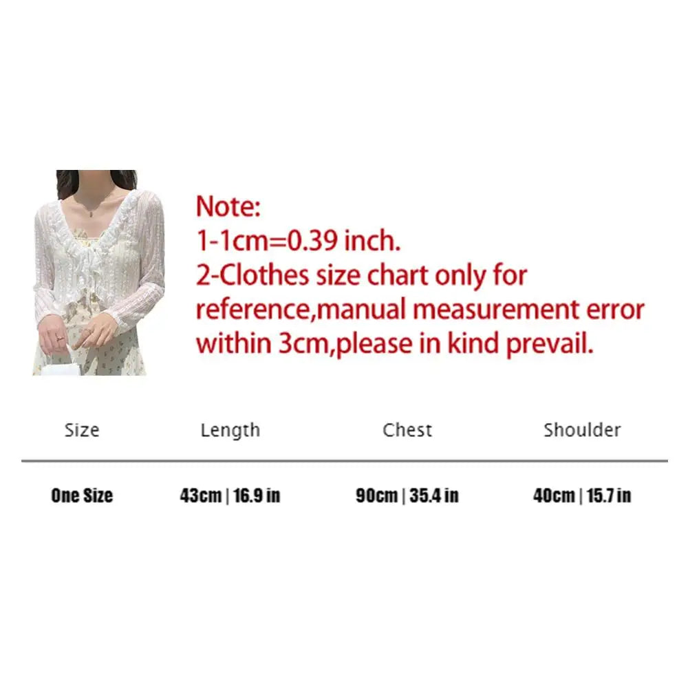 New Lace Ruffle Summer Sexy Long Sleeve Tops Girl's Sun Protection Clothing Women Crop Tops Lace Bow Ruffle Shirt Tops For Woman