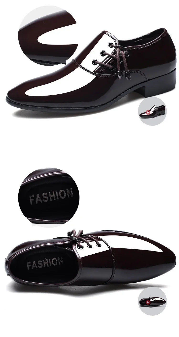 Shoes Men Leather Shoes Business Dress Shoes All-Match Casual Shock-Absorbing Footwear Wear-Resistant Plus Size Chaussure Homme