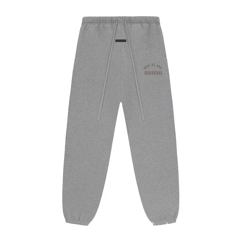 BACK TO SCHOOL Men's Hoodies Luxury Design Double Row Printed Letter Oversized Hoodies High Street Couple Velvet Pants Set