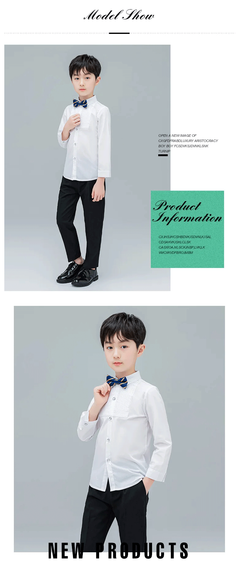 Baby Toddler Teenage Clothes School Uniform Boys Shirts White Long Sleeve Turn-down Collar Kids Shirt For Boys Children Tops