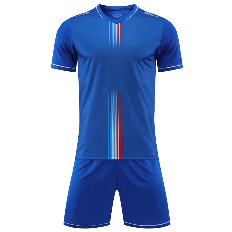 Soccer Uniform Set Men Football Team Custom Men Jersey Shorts Training Suit Outdoor Sport Gym Summer Running Tracksuit