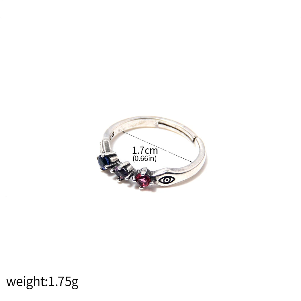 Anime Jujutsu Kaisen Ring Two-sided Sukuna Gojo Satoru Fushiguro Megumi COS Devil's Eye Ring Jewelry Accessories Cosplay Gift