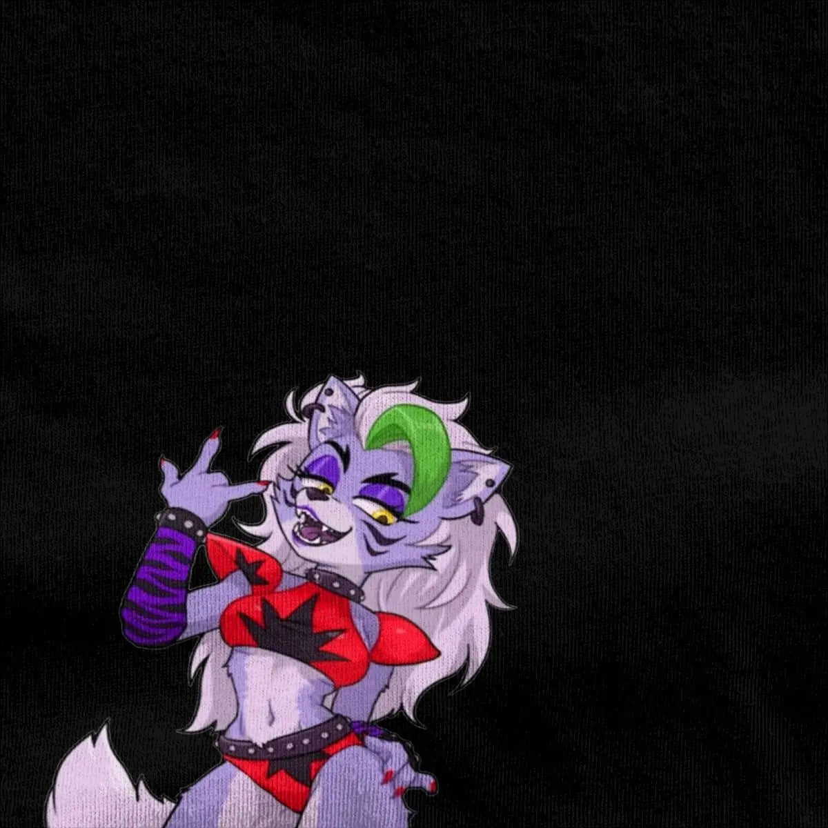 FNAF Roxanne Wolf T-Shirt for Men Women Funny Cotton Tee Shirt Crew Neck Short Sleeve T Shirts Plus Size Tops