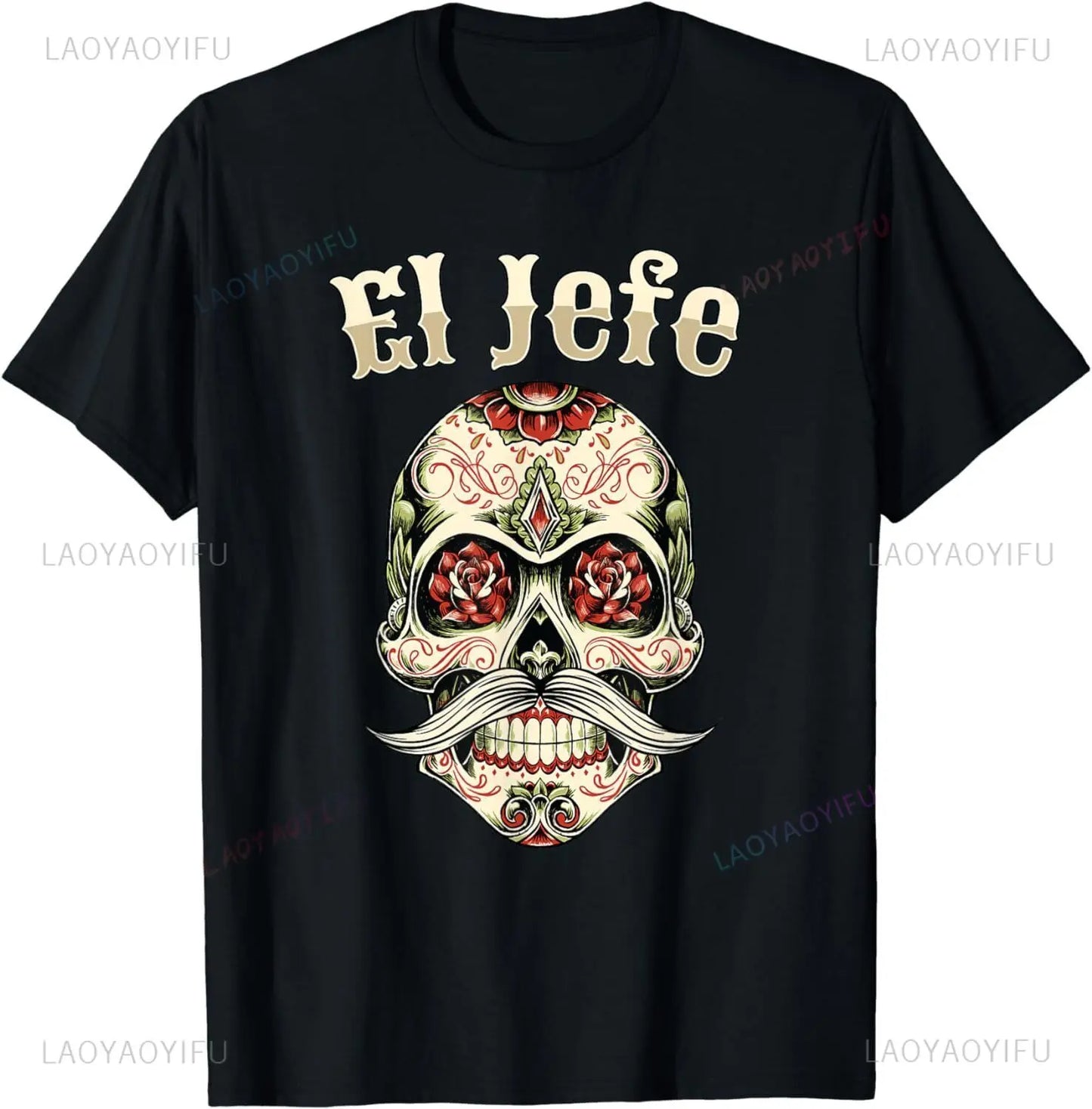 Dia De Los Muertos Day of The Dead Funny Skull Unisex T Shirts Graphic T Shirts O-neck Men Cotton Tee Party Clothing Streetwear