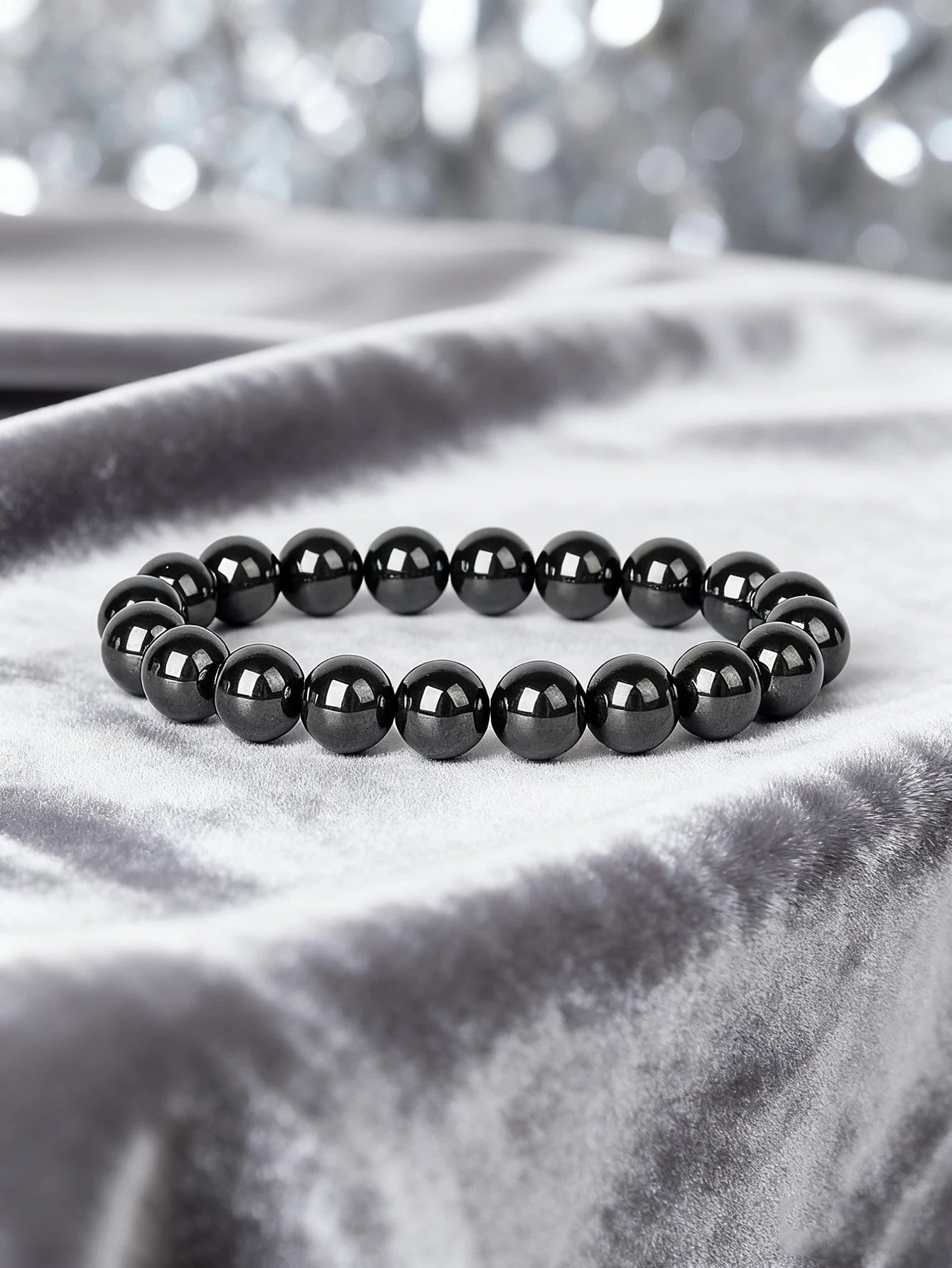 Hematite Bracelet Twisted Beads Natural Stone Minimalist String For Vigour Protection Grounding & Strength Healthy Jewelry Gift
