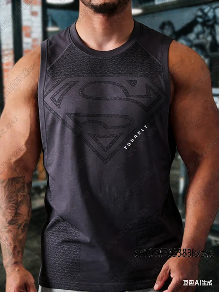 The Superman Special Edition Men's Fitness Athletic Tank Top Quick Dry Gym Workout Fitness Top Bodybuilding Muscle Male Vest