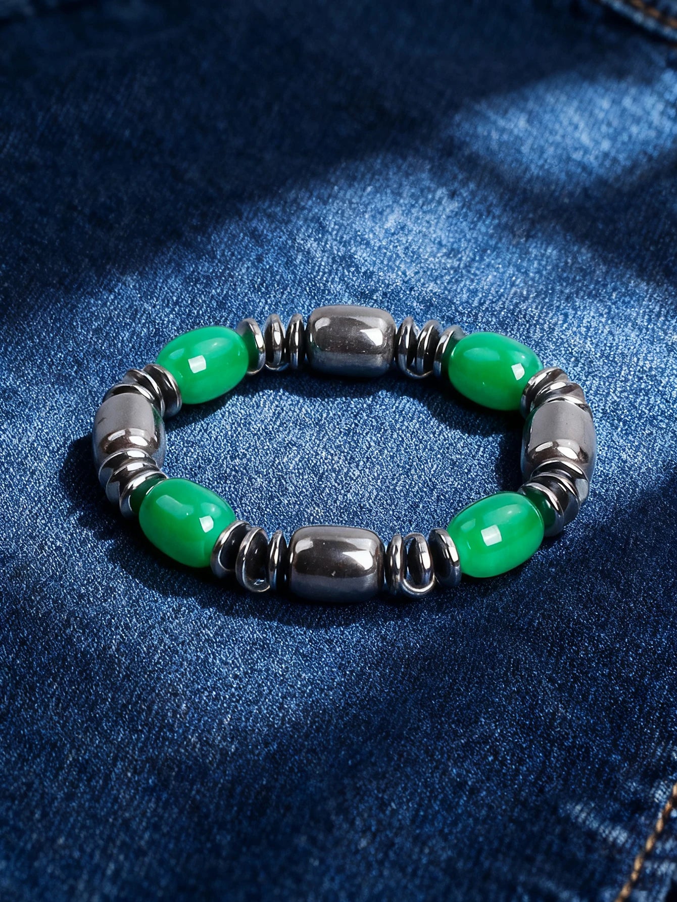 Hematite Bracelet Twisted Beads Natural Stone Minimalist String For Vigour Protection Grounding & Strength Healthy Jewelry Gift