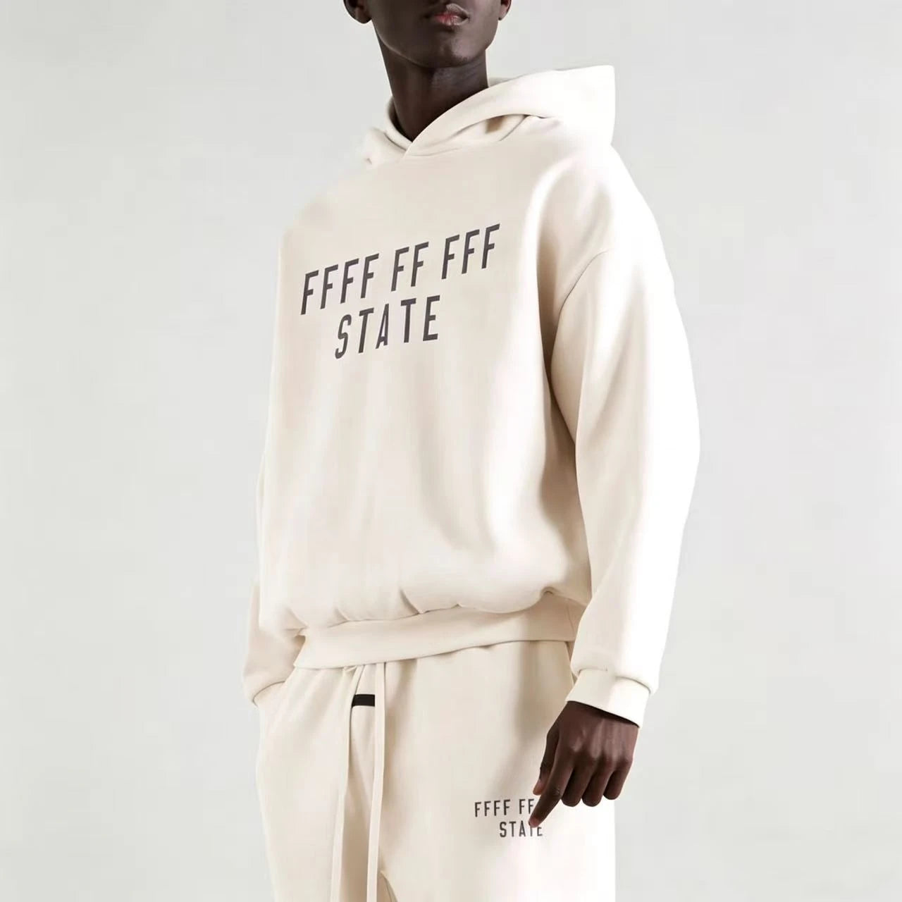 BACK TO SCHOOL Men's Hoodies Luxury Design Double Row Printed Letter Oversized Hoodies High Street Couple Velvet Pants Set