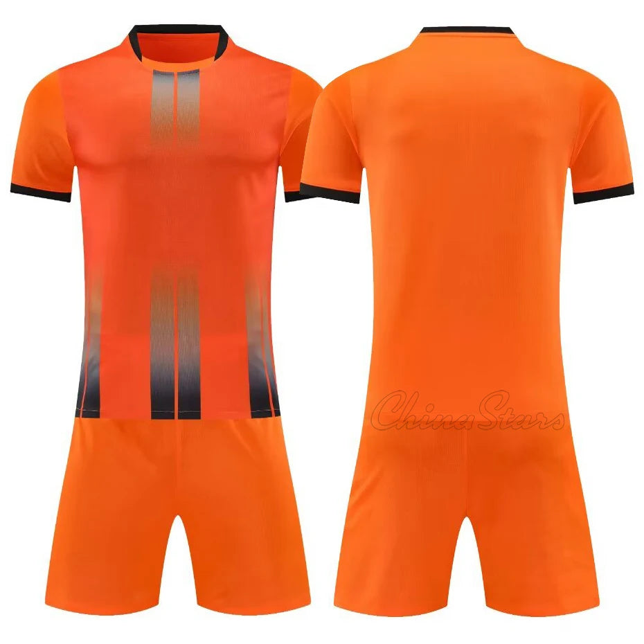 Men Children Soccer Uniform Sets Adult DIY Customize High Quality Boys Soccer Kit Shirt Club Sportswear Training Football Jersey