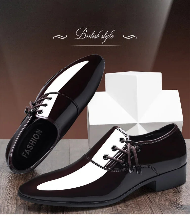 Shoes Men Leather Shoes Business Dress Shoes All-Match Casual Shock-Absorbing Footwear Wear-Resistant Plus Size Chaussure Homme