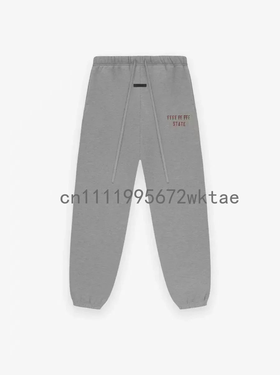 BACK TO SCHOOL Men's Hoodies Luxury Design Double Row Printed Letter Oversized Hoodies High Street Couple Velvet Pants Set