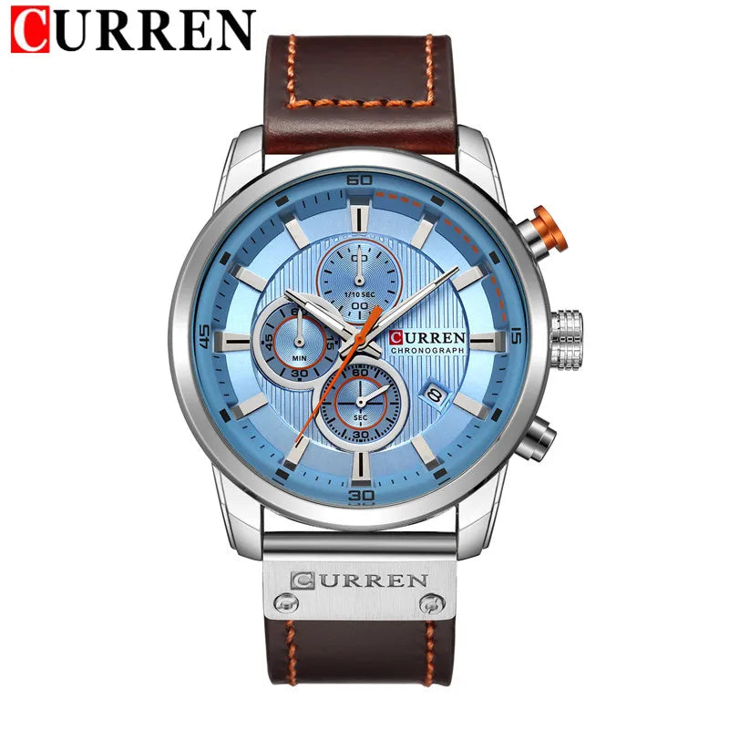 CURREN Man WristWatch Waterproof Chronograph Men Watch Military Top Brand Luxury Gold New Stainless Steel Sport Male Clock 8361