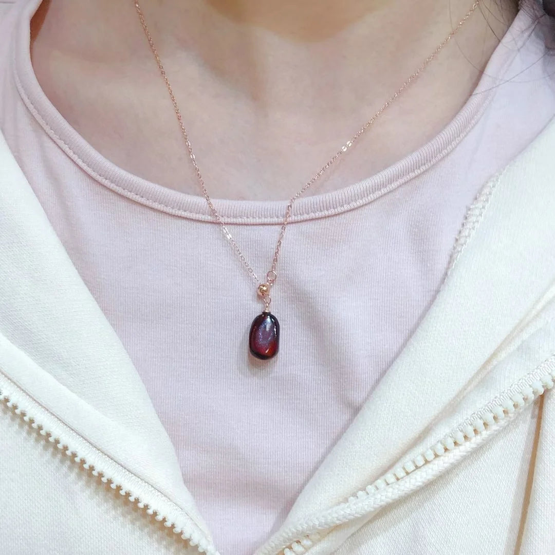 925 Silver Mexican Natural Red Blue Amber Jewelry Set Certificate 18K Rose Gold Teardrop Ear Thread Long Dangle Earring Necklace
