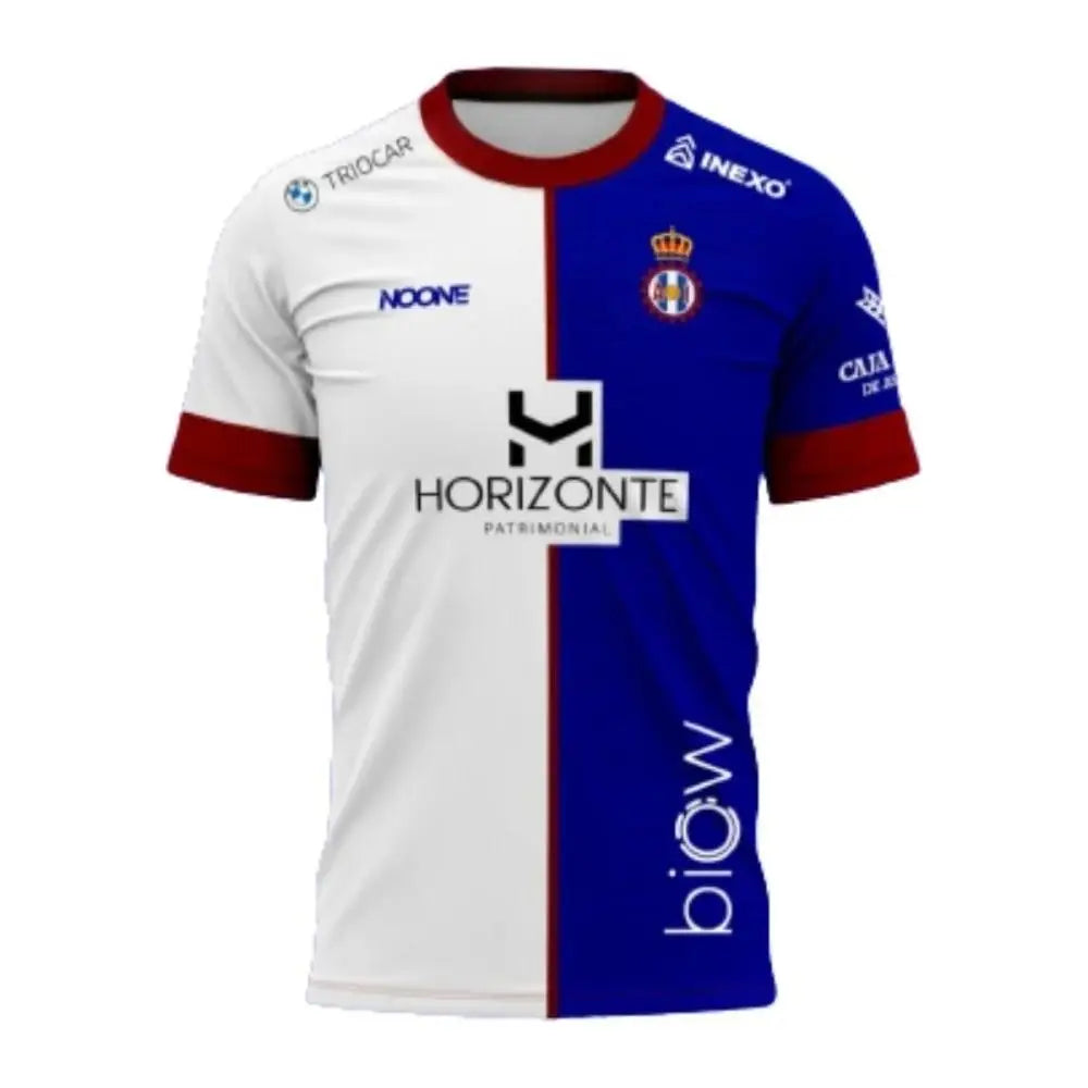 Soccer Jersey - White & Blue with Maroon Trim _HORIZONTE_ Sponsor Logos for TRIOCAR High - Quality Football Family Kids Tees