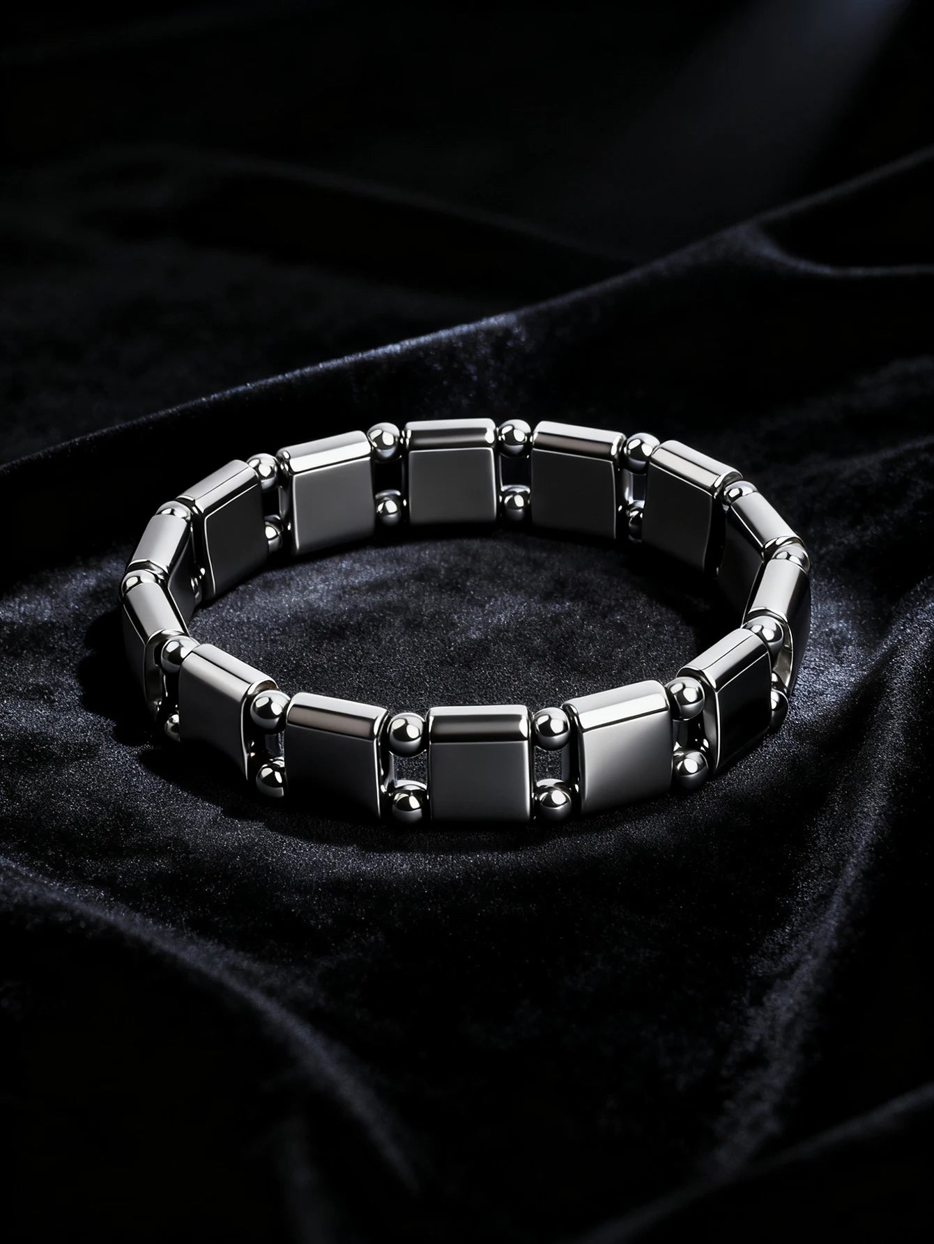 Hematite Bracelet Twisted Beads Natural Stone Minimalist String For Vigour Protection Grounding & Strength Healthy Jewelry Gift