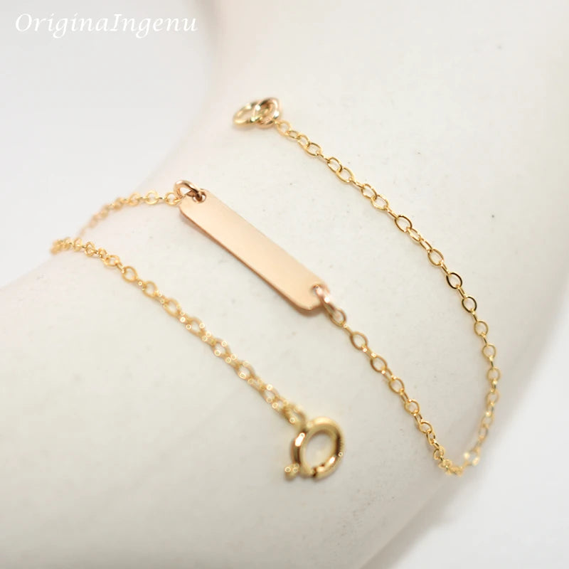 Bar Bracelets Handmade Indian jewelry  Gold Filled ed Presents Tobilleras Pulsera Para Tobillo Bangles