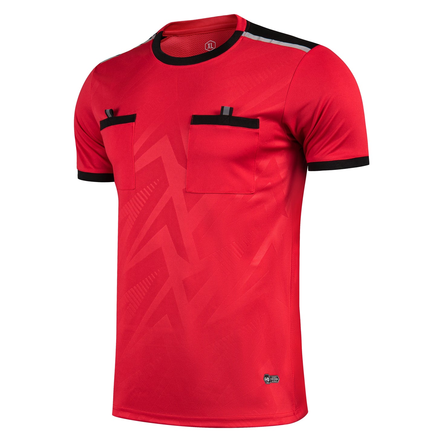 Professional Men Referee Uniforms Soccer Football Jerseys Shirts Pockets Judge Short Sleeve Team Shirt Sportswear Clothes