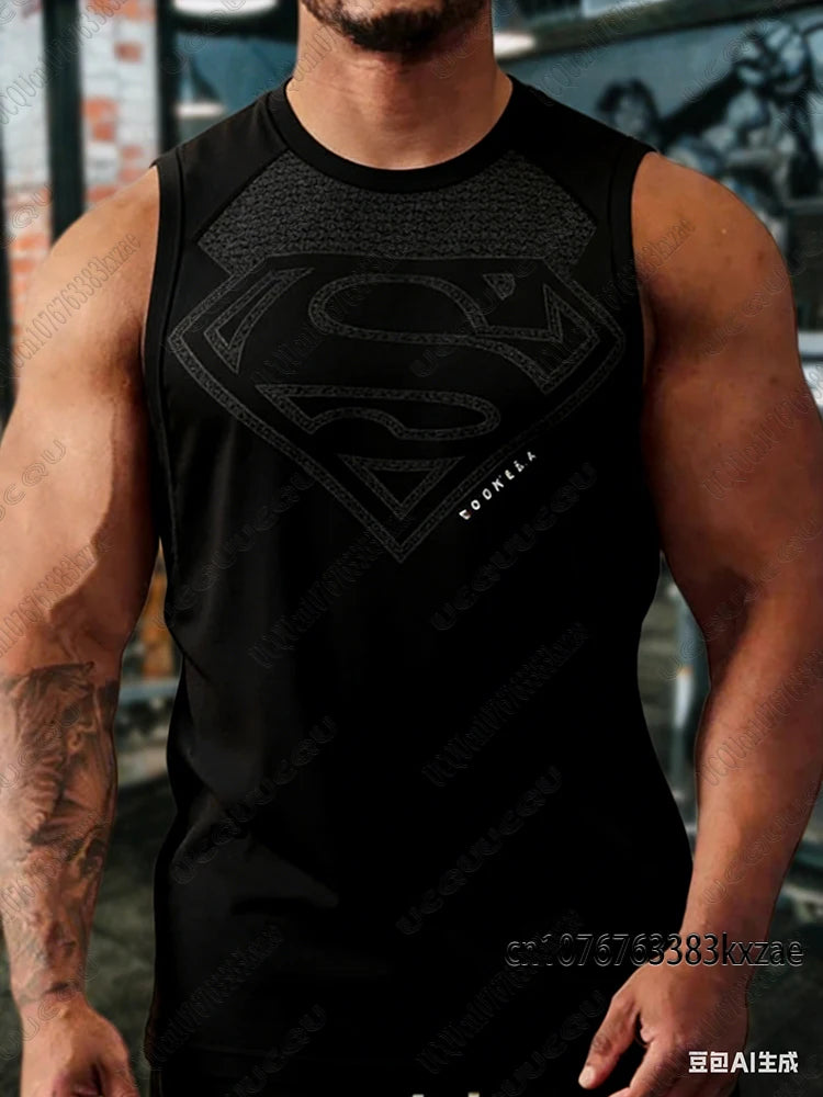 The Superman Special Edition Men's Fitness Athletic Tank Top Quick Dry Gym Workout Fitness Top Bodybuilding Muscle Male Vest