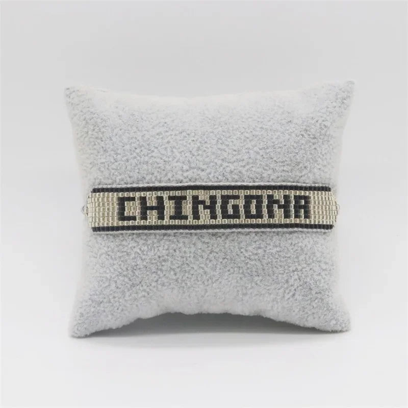 ALIYA Fashion Mexican Beads Bracelet New CHINGONA Letter Bracelets Jewelry Handmade Loom Armband Pulseras for Women Gifts