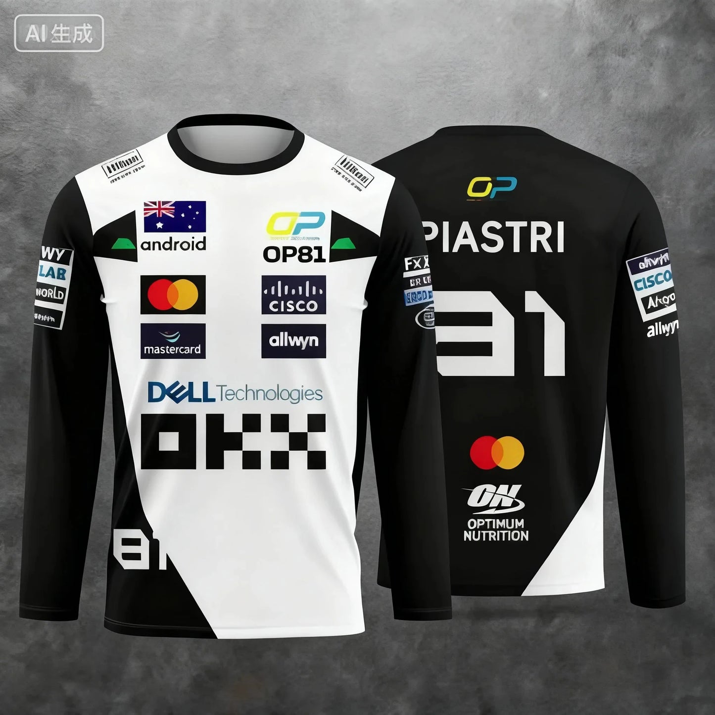 2026 New Lando Norris No.4 Racing Style Long-Sleeve T-Shirt - Extreme Sport Racing Suit, Breathable Athletic Wear for Motorsport