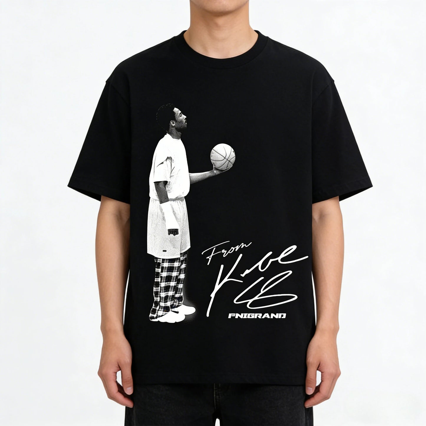 Men Summer Cotton Tees Streetwear Basketball Kobe Bryant Graphic Print Loose T-shirt Top Men's T-shirt for Both Men and Women