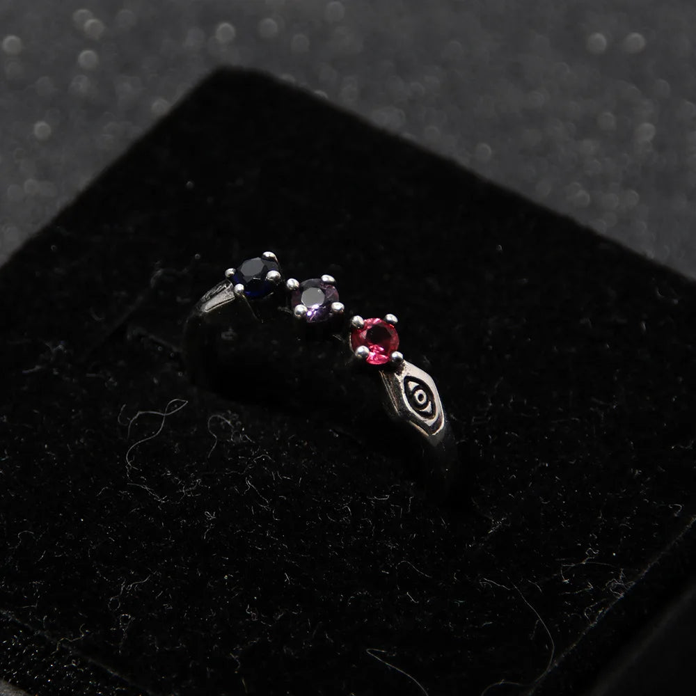 Anime Jujutsu Kaisen Ring Two-sided Sukuna Gojo Satoru Fushiguro Megumi COS Devil's Eye Ring Jewelry Accessories Cosplay Gift