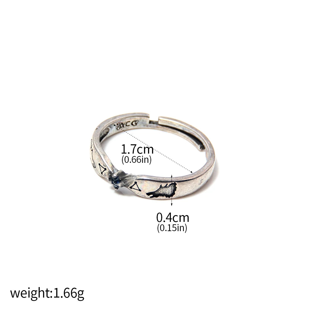 Anime Jujutsu Kaisen Ring Two-sided Sukuna Gojo Satoru Fushiguro Megumi COS Devil's Eye Ring Jewelry Accessories Cosplay Gift