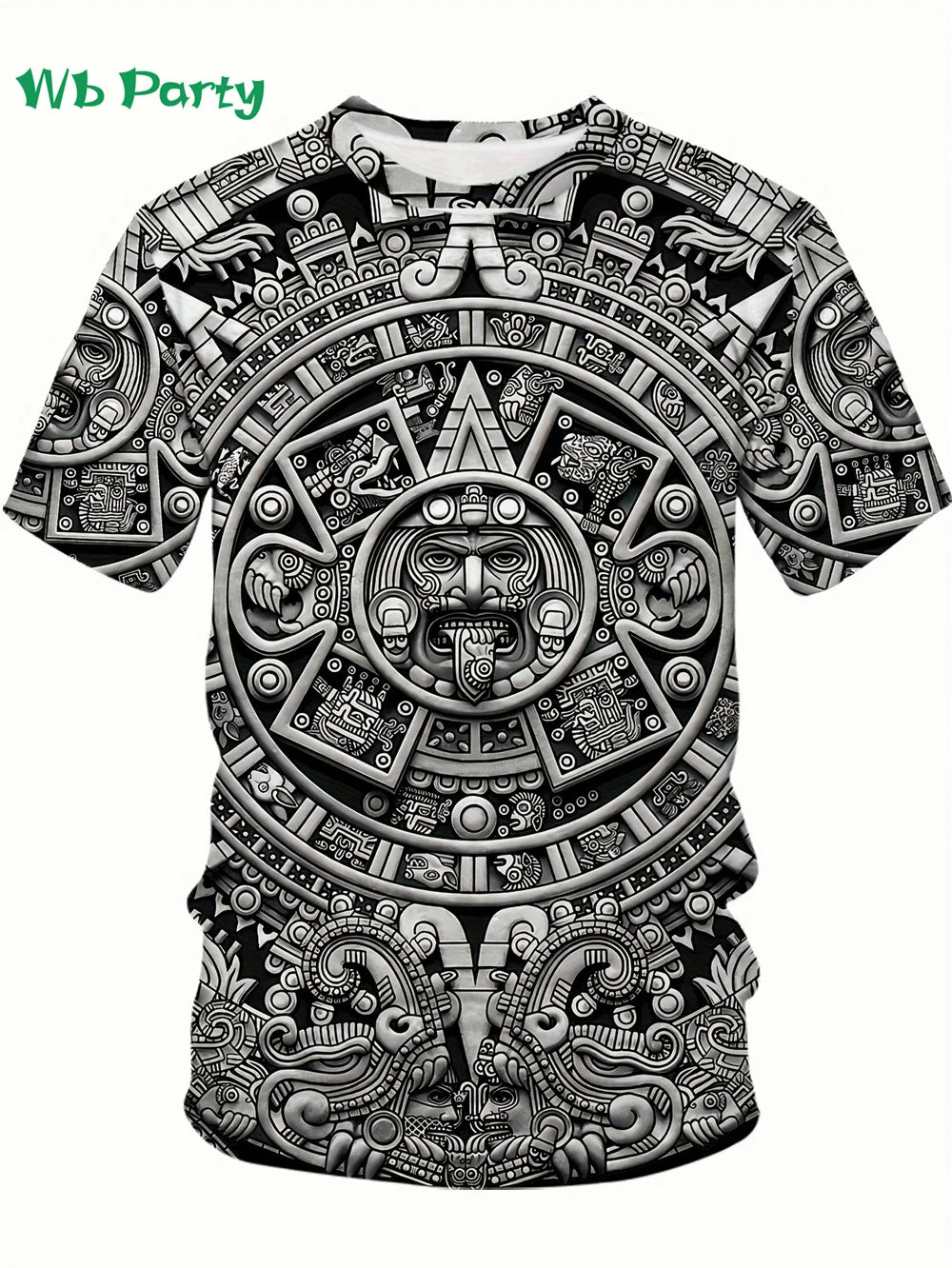 Aztec Themed Pattern 3D Print T shirt Compression Shirt Short Sleeve Tee Men's Summer T-shirts Vintage Print Men's Clothes Tops
