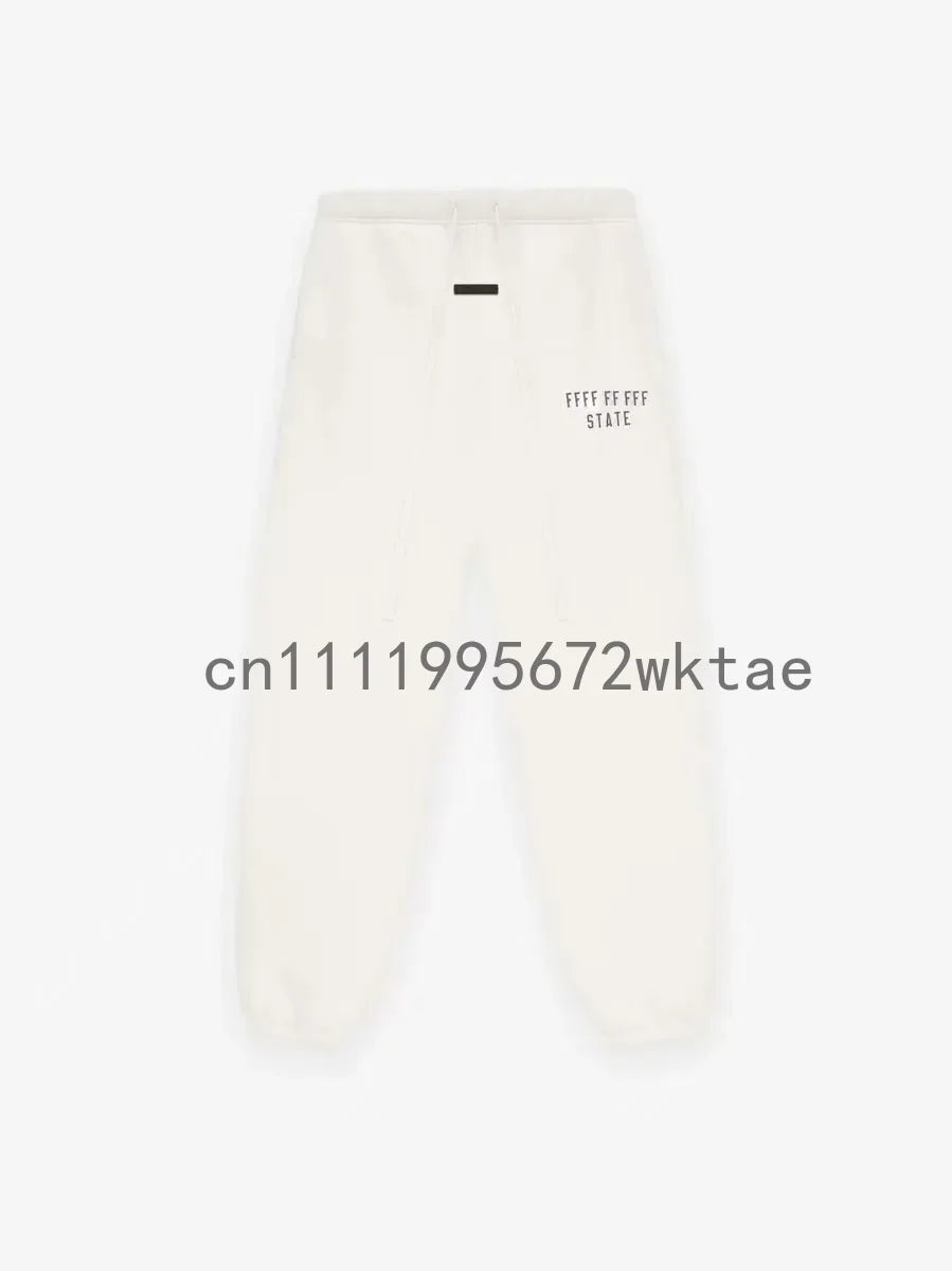 BACK TO SCHOOL Men's Hoodies Luxury Design Double Row Printed Letter Oversized Hoodies High Street Couple Velvet Pants Set