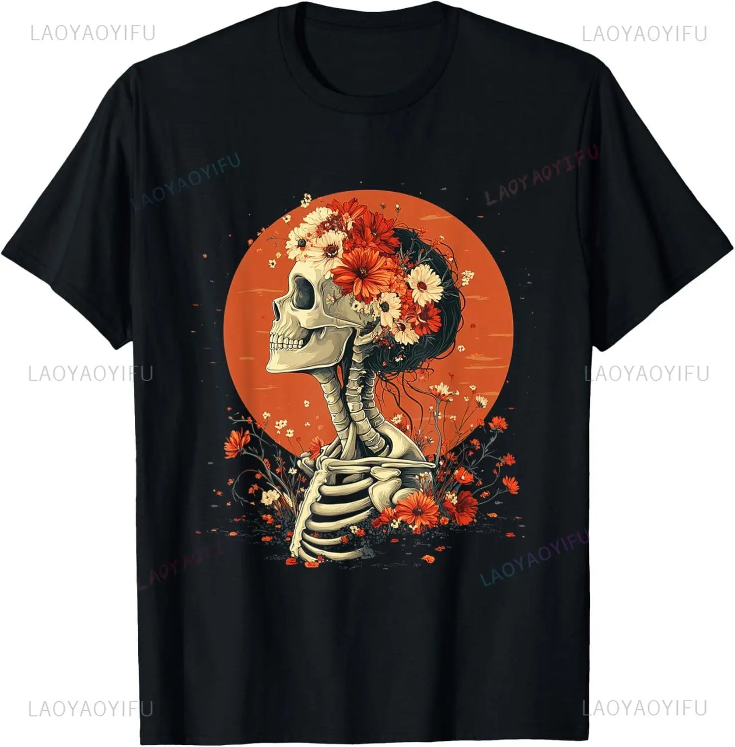 Dia De Los Muertos Day of The Dead Funny Skull Unisex T Shirts Graphic T Shirts O-neck Men Cotton Tee Party Clothing Streetwear