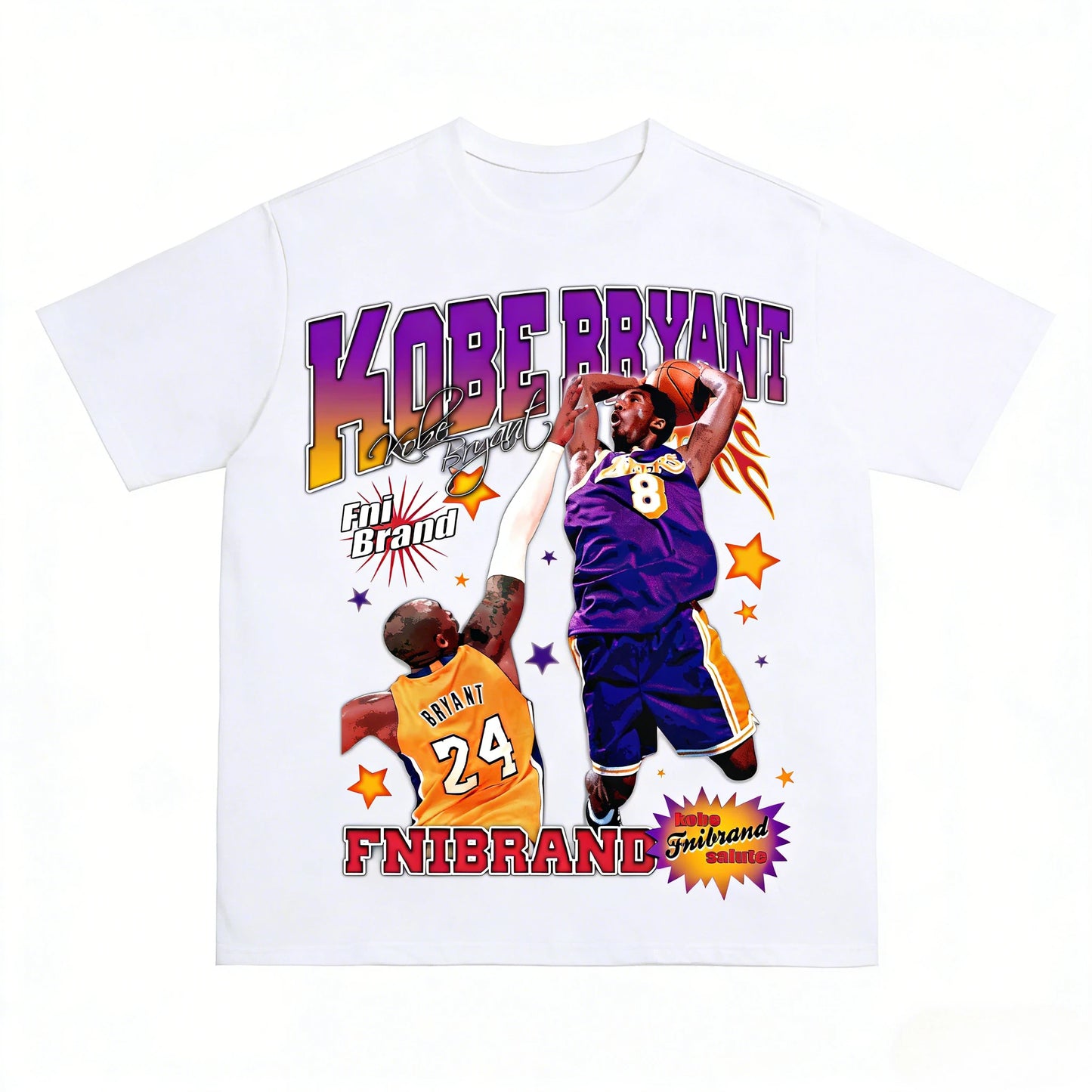 Men Summer Cotton Tees Streetwear Basketball Kobe Bryant Graphic Print Loose T-shirt Top Men's T-shirt for Both Men and Women