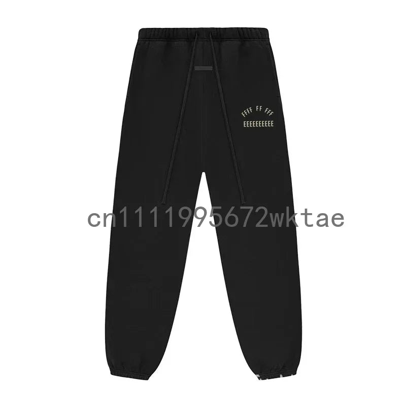 BACK TO SCHOOL Men's Hoodies Luxury Design Double Row Printed Letter Oversized Hoodies High Street Couple Velvet Pants Set