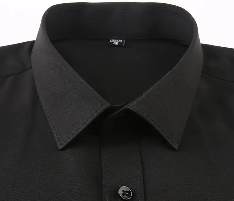 Men Shirt Long Sleeves Dress Shirts For Men Slim Fit Camisa Social Business Blouse White Blue Office Shirt Men Clothing 7XL 8XL