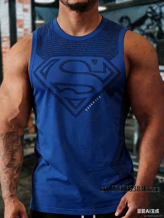 The Superman Special Edition Men's Fitness Athletic Tank Top Quick Dry Gym Workout Fitness Top Bodybuilding Muscle Male Vest