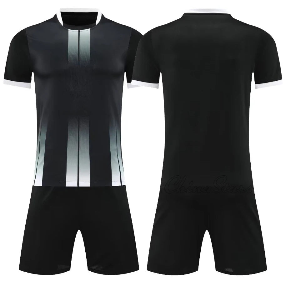 Men Children Soccer Uniform Sets Adult DIY Customize High Quality Boys Soccer Kit Shirt Club Sportswear Training Football Jersey