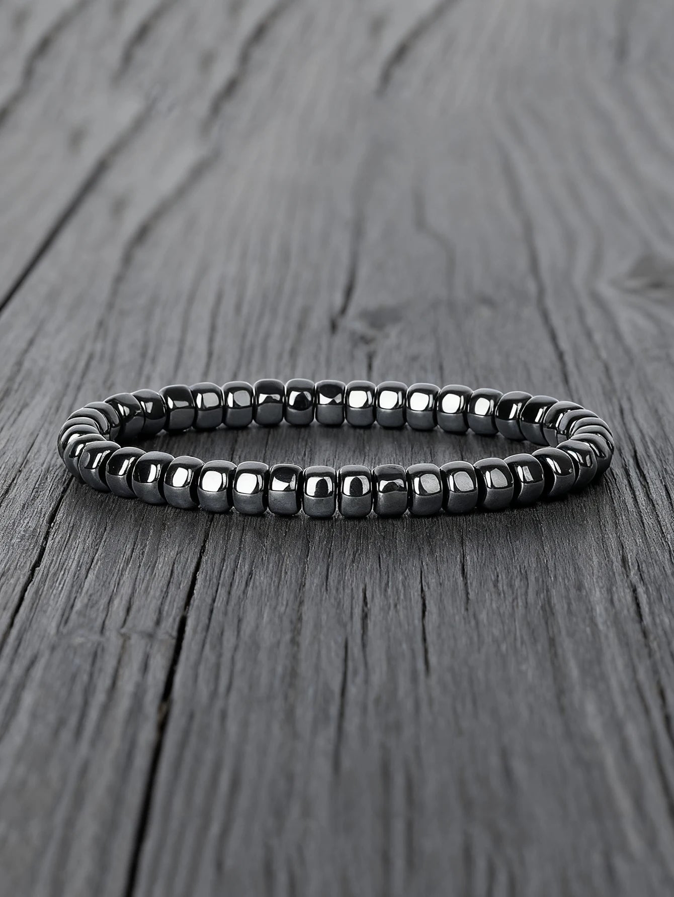 Hematite Bracelet Twisted Beads Natural Stone Minimalist String For Vigour Protection Grounding & Strength Healthy Jewelry Gift