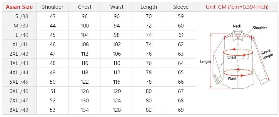 Men Shirt Long Sleeves Dress Shirts For Men Slim Fit Camisa Social Business Blouse White Blue Office Shirt Men Clothing 7XL 8XL