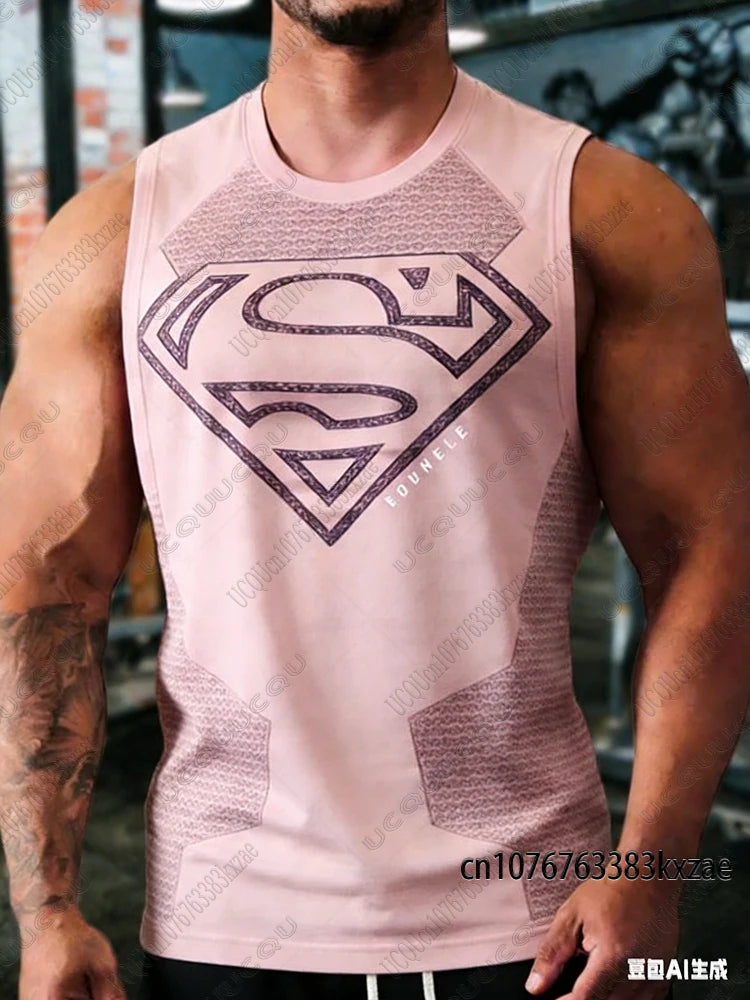 The Superman Special Edition Men's Fitness Athletic Tank Top Quick Dry Gym Workout Fitness Top Bodybuilding Muscle Male Vest