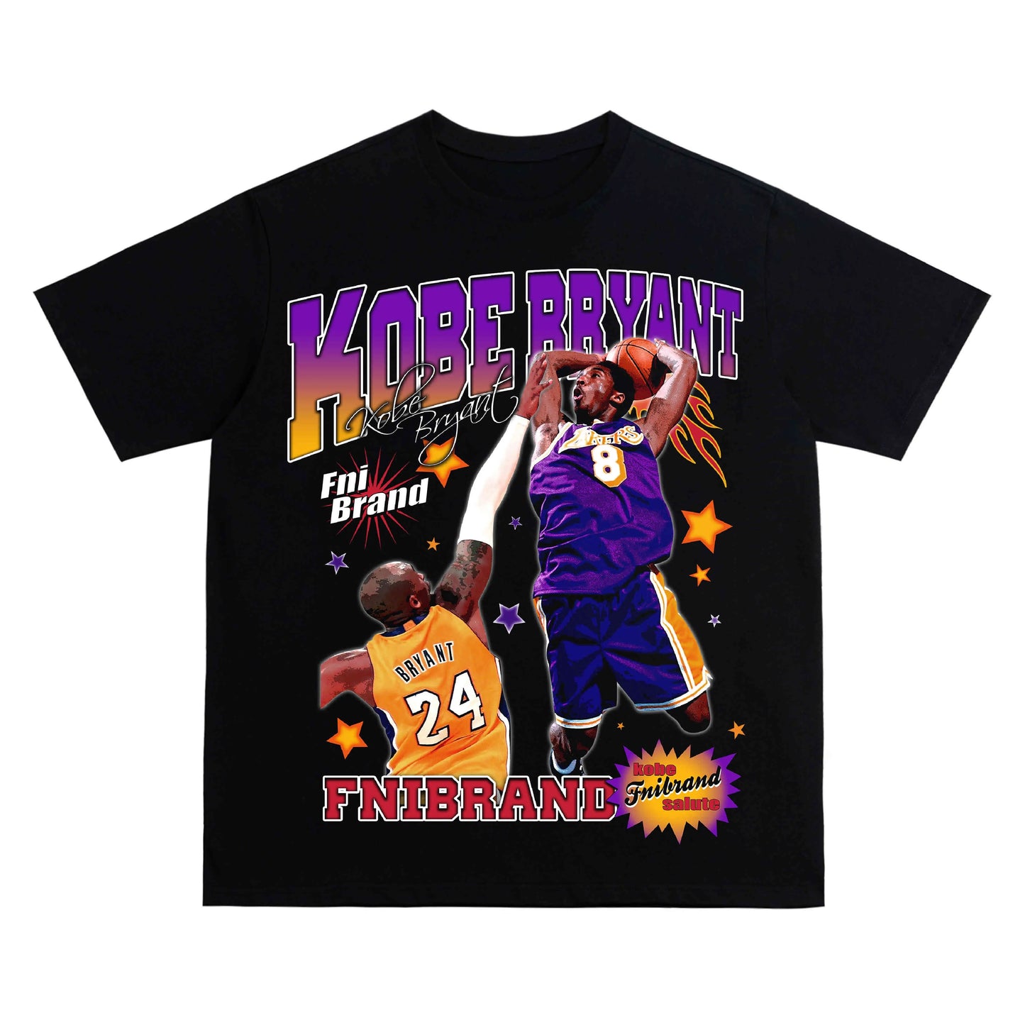 Men Summer Cotton Tees Streetwear Basketball Kobe Bryant Graphic Print Loose T-shirt Top Men's T-shirt for Both Men and Women