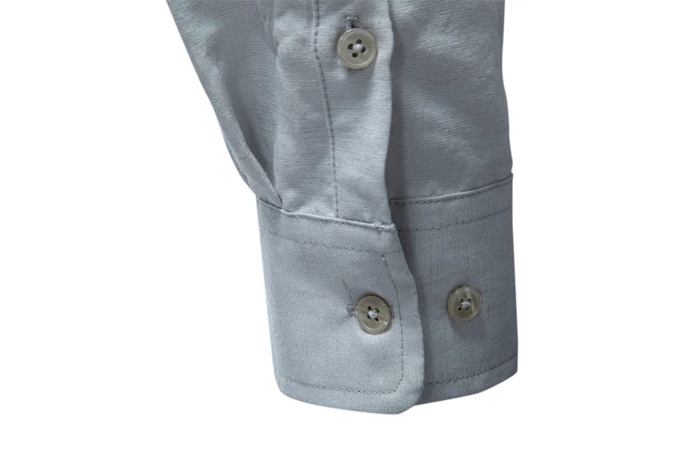 AIOPESON Men's Long Sleeve Cotton Shirt Button down Linen Blend Soft Casual Solid Color Spring Autumn Daily Wear