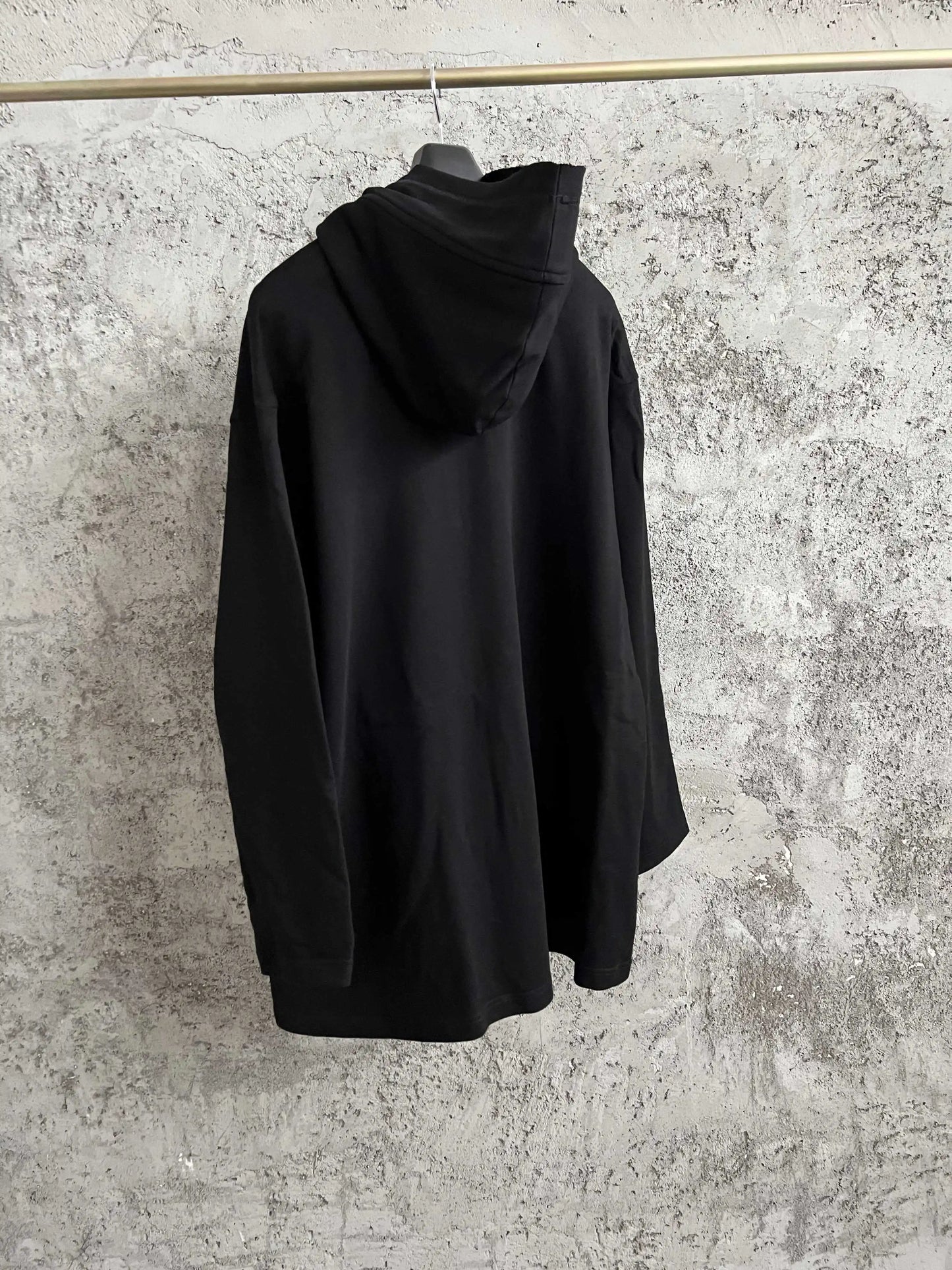 TOP-YAMAMOTO original design cotton fringed hooded large pocket zipper jacket loose button sweatshirt black