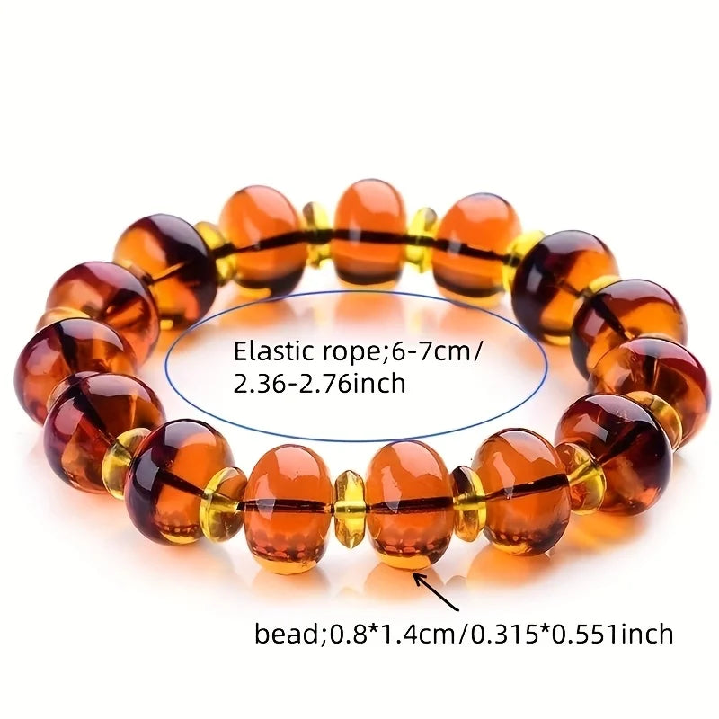 Mexican Amber Bracelets - Unisex, Fashion Resin Jewelry