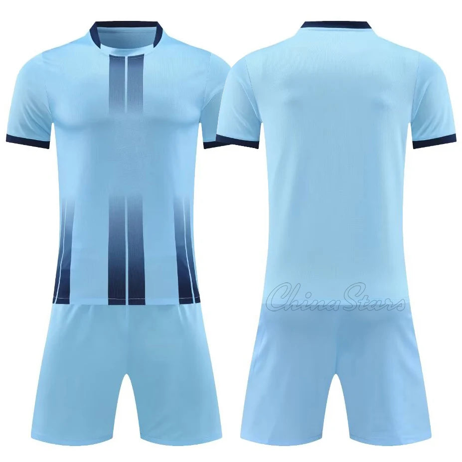 Men Children Soccer Uniform Sets Adult DIY Customize High Quality Boys Soccer Kit Shirt Club Sportswear Training Football Jersey