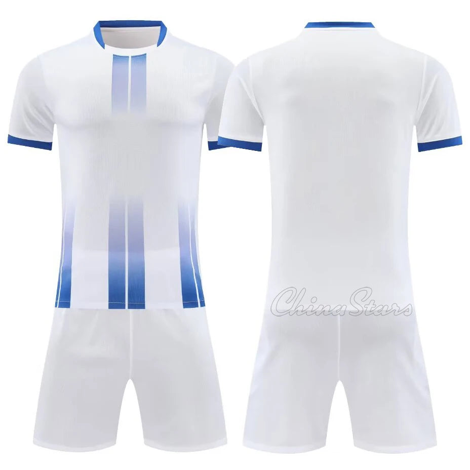 Men Children Soccer Uniform Sets Adult DIY Customize High Quality Boys Soccer Kit Shirt Club Sportswear Training Football Jersey